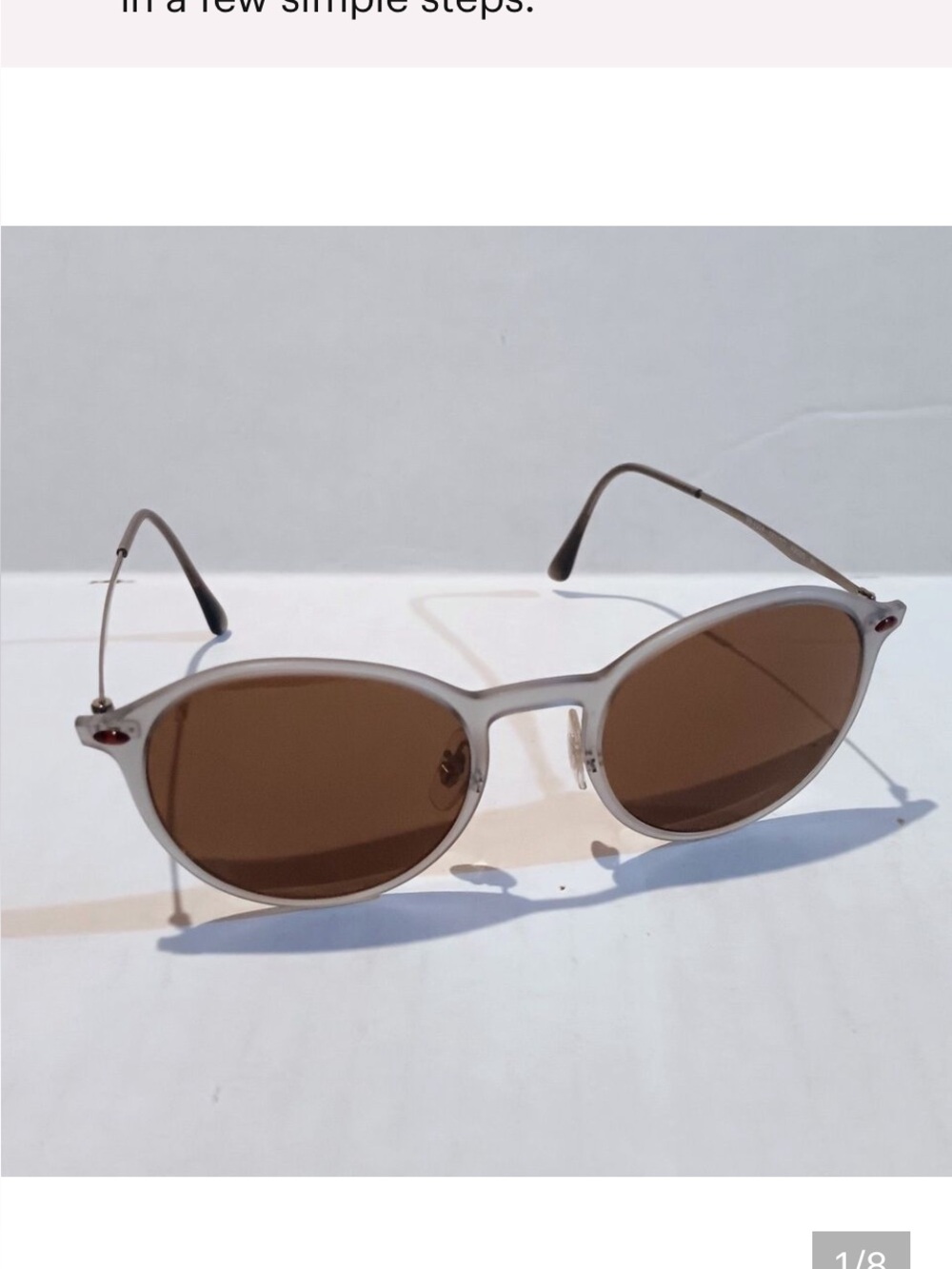 Ray-Ban Raylite Round Unisex Gray Matte-Lightweight Titanium Temple with case